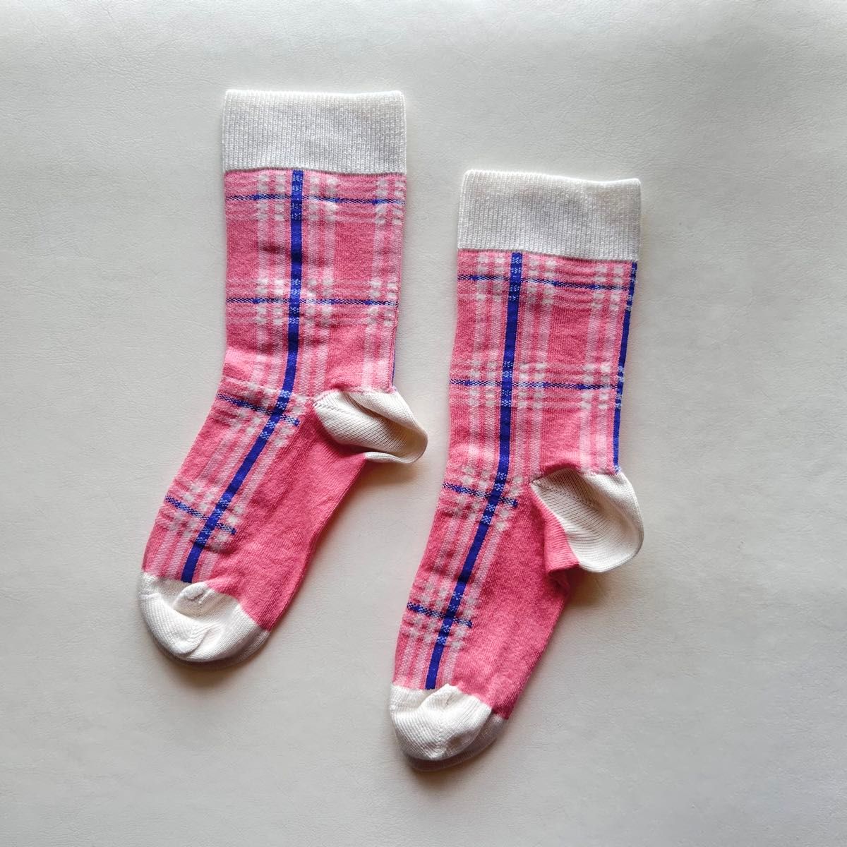 Bonjour diary socks 靴下 ソックス ボンジュールダイアリー チェック ピンク pink check 新品未使用