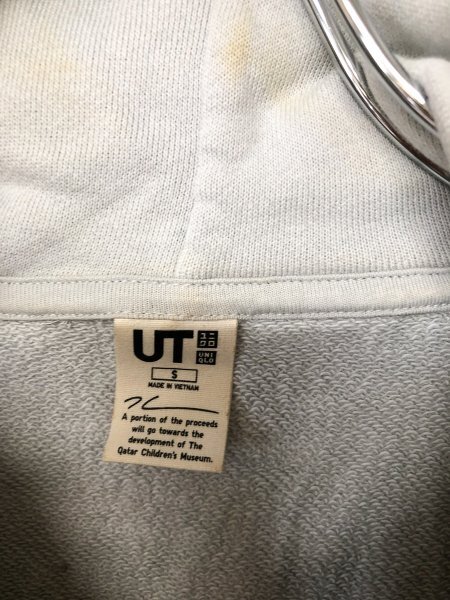 UT UNIQLO ユニクロ × Jeff Koons メンズ スウェットプルパーカー M グレー 綿_画像2