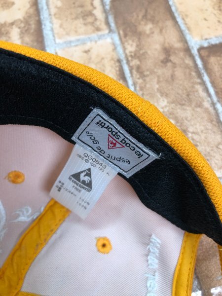 le coq sportif ルコック メンズ ゴルフ 刺繍入り キャップ 帽子 F 黄色 ポリエステル_画像2