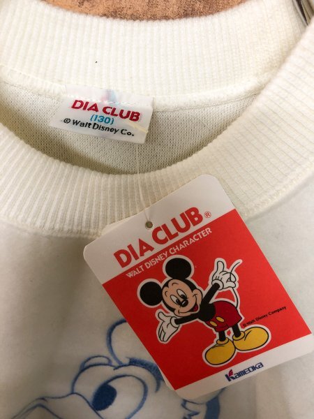 新品！DIA CLUBE × DISNEY ディズニー キッズ ドナルドダック刺繍 起毛 プルオーバーカットソー 日本製 130 オフホワイト コットン他_画像2