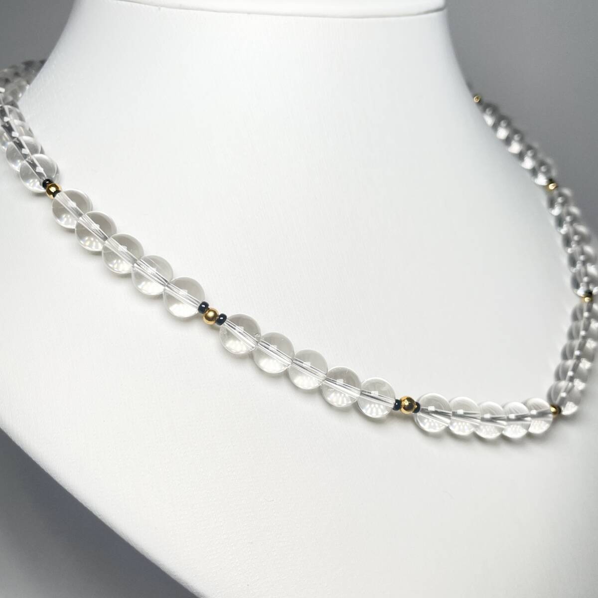 田崎真珠 水晶 ネックレス クリスタル シルバーの画像3
