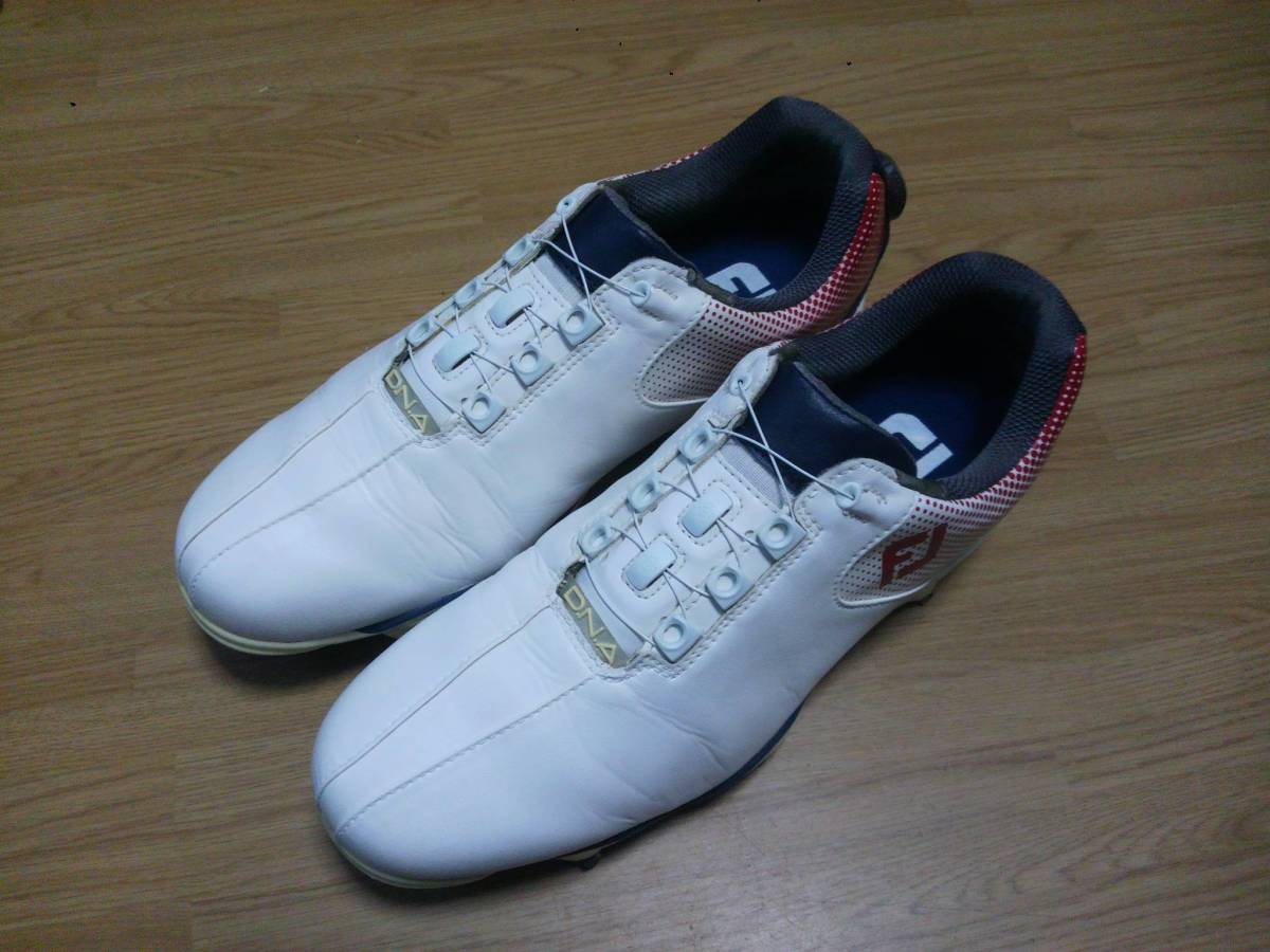 ★スパイク鋲新品交換済・インソール未使用★FootJoy フットジョイ ゴルフシューズ DNA Boa 53331J 25.0㎝ 42