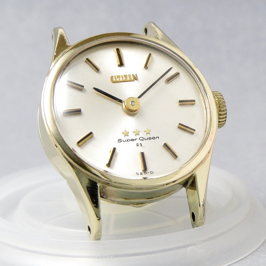1960年　CITIZEN　SUPER　QUEEN　スーパークイーン　23石　機械式　手巻　腕時計　アンティーク　パラショック