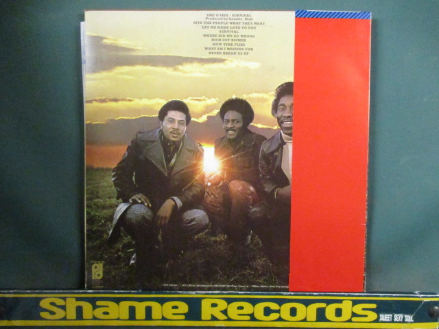 The O'Jays ： Survival LP // Give The People What They Want / OJays / 5点で送料無料_画像2