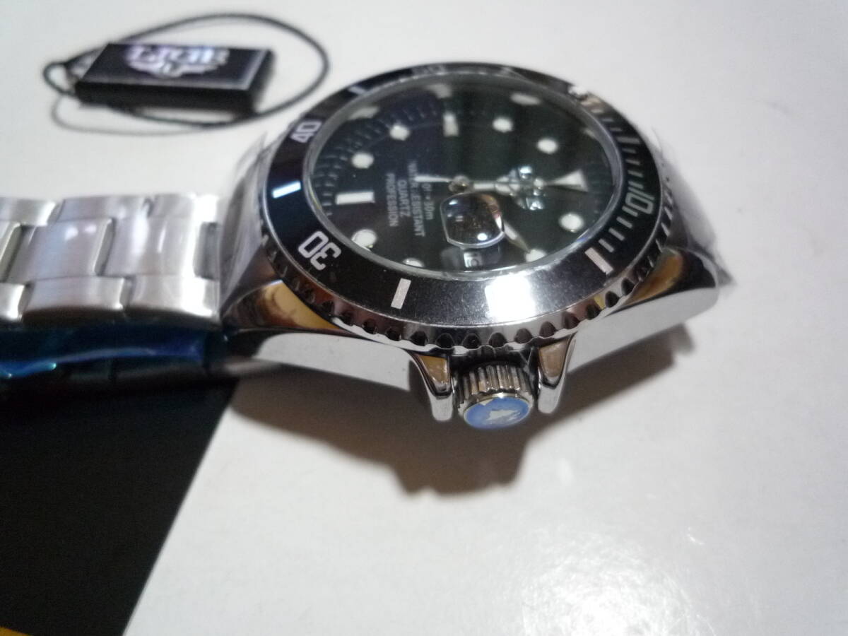 LIGE メンズクオーツ腕時計 ダイバー防水 高品質 未使用品の画像6