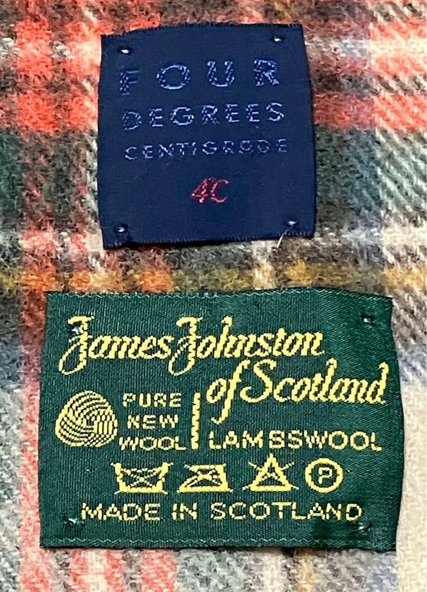 James Jolmston of Scotland 4℃ チェックマフラー