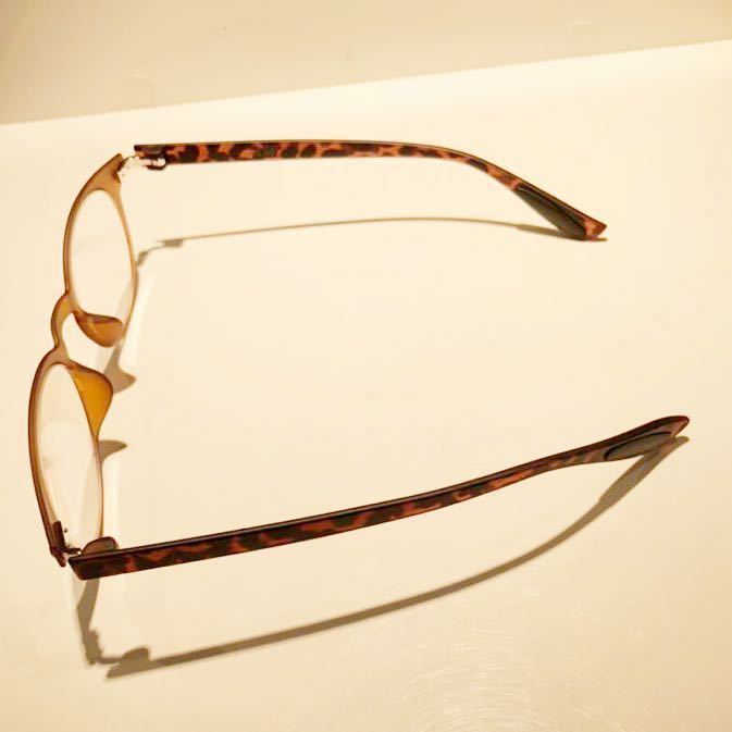 オシャレな老眼鏡 ＋2.5 ボストン ブラウン ブルーライトカットレンズの画像3
