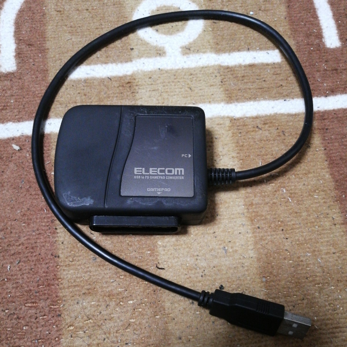 動作確認済 ELECOM エレコム ゲームパッドコンバータ JC-PS101UBK PlayStation プレイステーション USB 変換の画像1