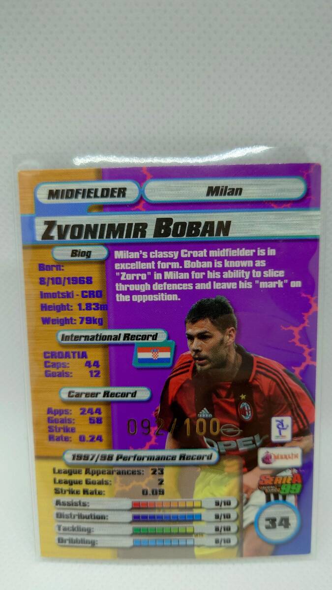 【ZVONIMIR BOBAN】 MERLIN SERIE A 99 Ruby Parallel 100枚限定 ルビーパラレル の画像2