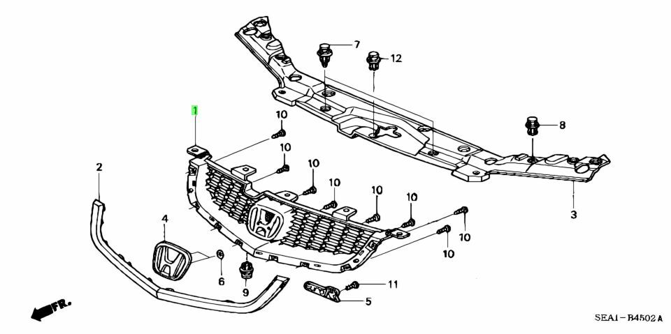 ★新品★ ホンダ 未使用 アコード ユーロR CL7 フロントグリル ACCORD EURO R_画像3