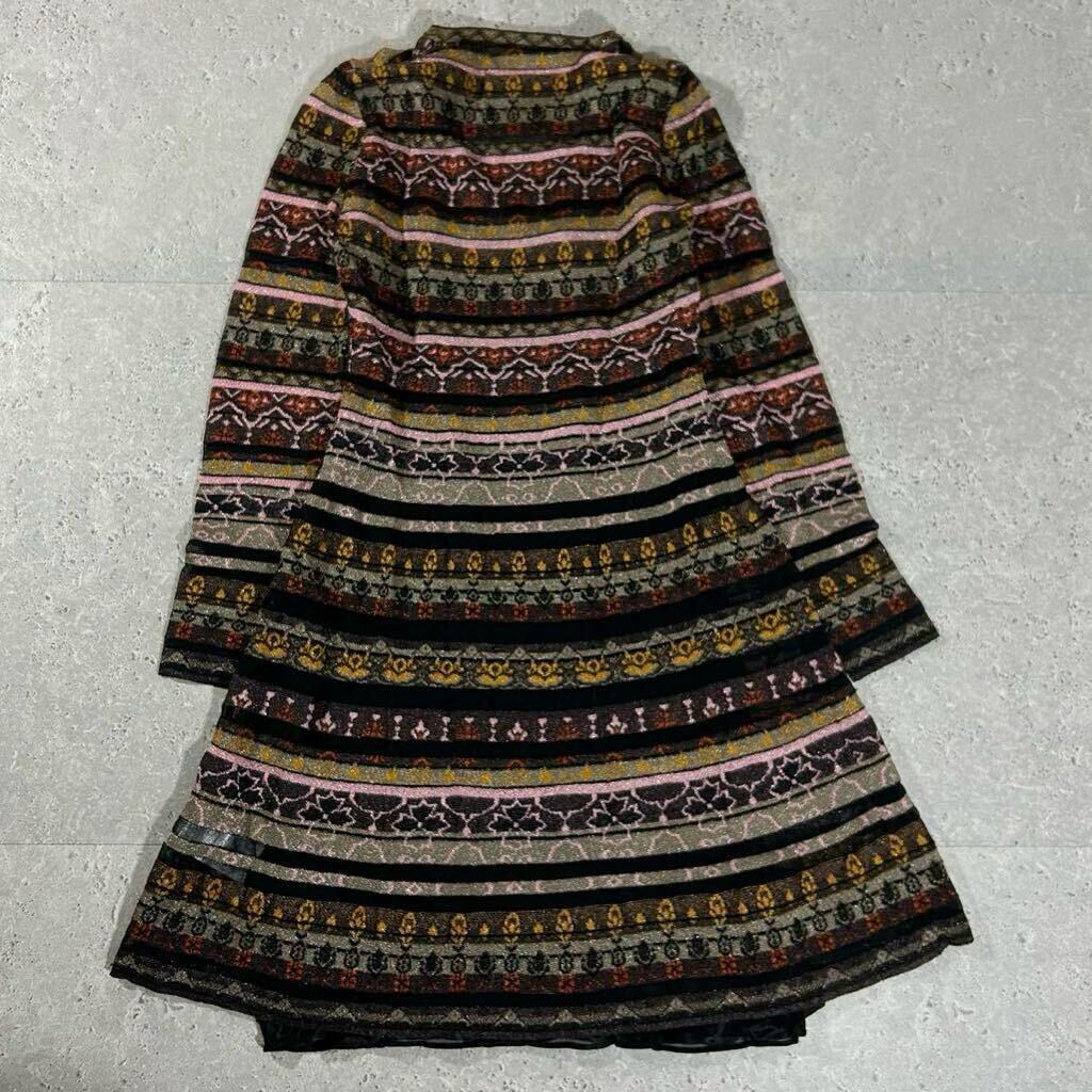 ミッソーニ　美品　ニットワンピース　MISSONI インナー付き　マルチカラー_画像8