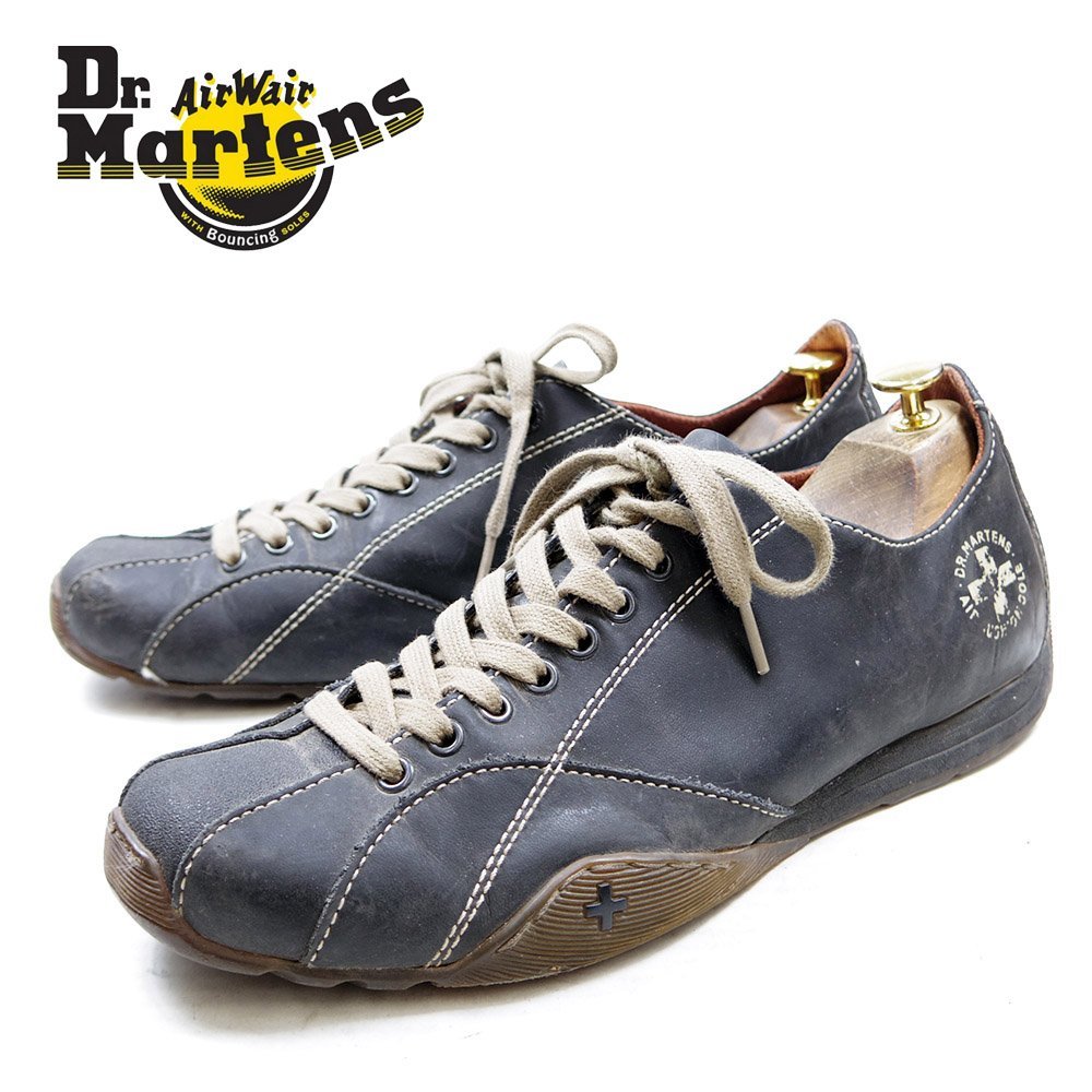 UK10　29cm相当　Dr.Martens　ドクターマーチン　8ホール　レザーシューズ　ブラック　黒 スニーカータイプ/24.3.9/P343_画像1