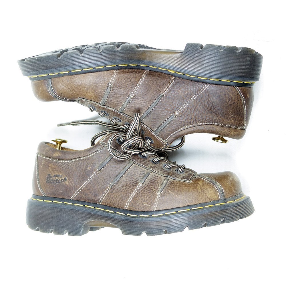 UK8　27cm相当　Dr.Martens　ドクターマーチン　6ホール　レザーシューズ　ブーツ　イエローステッチ　ブラウン/24.3.20/P425_画像5