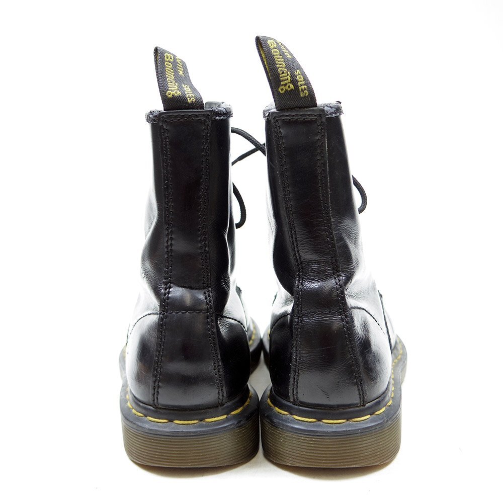 UK5　24cm相当　Dr.Martens　ドクターマーチン 8ホール　レザーシューズ　ブーツ　イエローステッチ　ブラック/24.3.22/P490_画像6