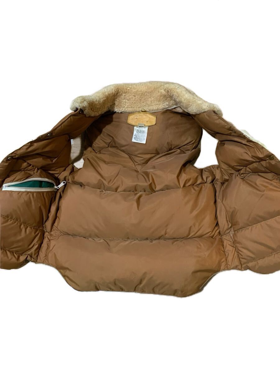 70s Rocky Mountain ロッキーマウンテン DOWN VEST ダウンベスト レディース 9/10 襟ムートン original vintage_画像2