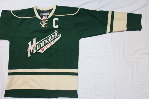 【古着GAME TOPS Reebok NHL MINNESOTA WILD ホッケージャージ#9】アイスホッケー カナダ製 ミネソタワイルド ゲームシャツ レースアップ_画像1