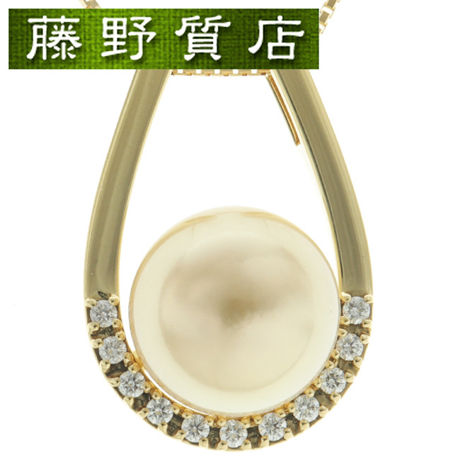 ( новый товар с отделкой )tasakiTASAKI рисовое поле мыс Gold жемчуг diamond колье K18 YG × diamond × жемчуг 10.4mm подвеска 8495