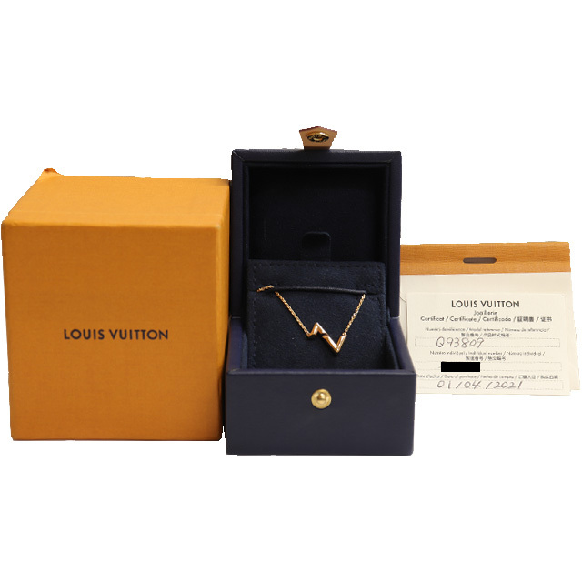 ( новый товар с отделкой ) Louis Vuitton LOUIS VUITTON LVvoruto выше боковой down колье Q93809 K18 PG розовое золото сертификат 9009