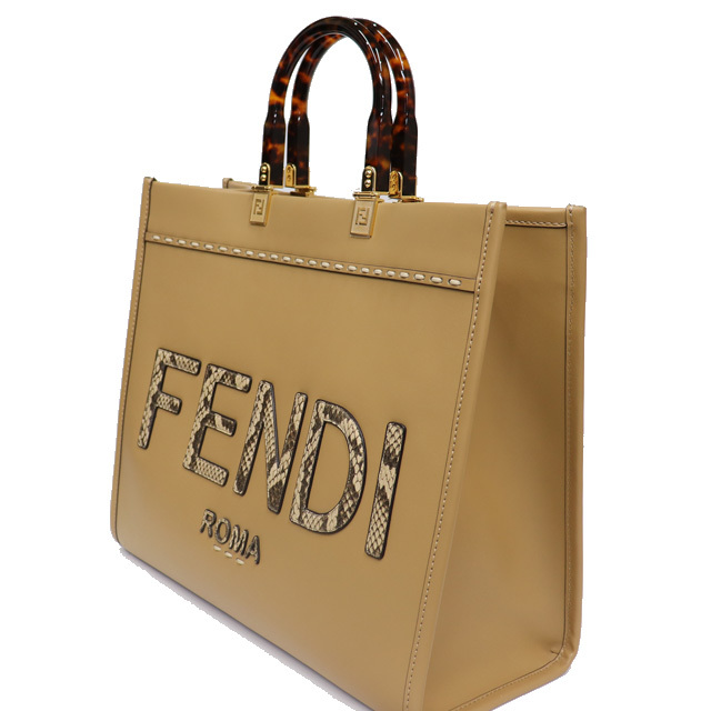 （美品）フェンディ FENDI サンシャイン トートバッグ ミディアム ショルダー 8BH386 レザー ベージュ 8241_画像3