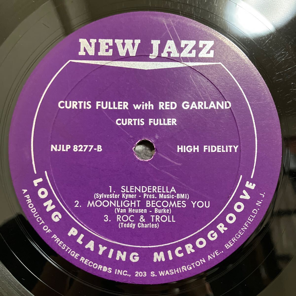 【LP】オリジ★カーティス・フラー・ウィズ・レッド・ガーランド/ Curtis Fuller With Red Garland/ US盤/ NEW JAZZ NJLP 8277 紫 RVG MONO_画像7