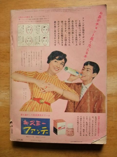 主婦の友　1958，12月号　黒柳徹子　倉金章介_画像2