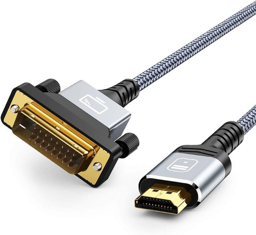 c-805 HDMI-DVI 変換ケーブル 1.8M 双方向対応 dvi hdmi 1080P対応 DVI-D オス-HDMI タイプAオス PS4 PS3_画像1