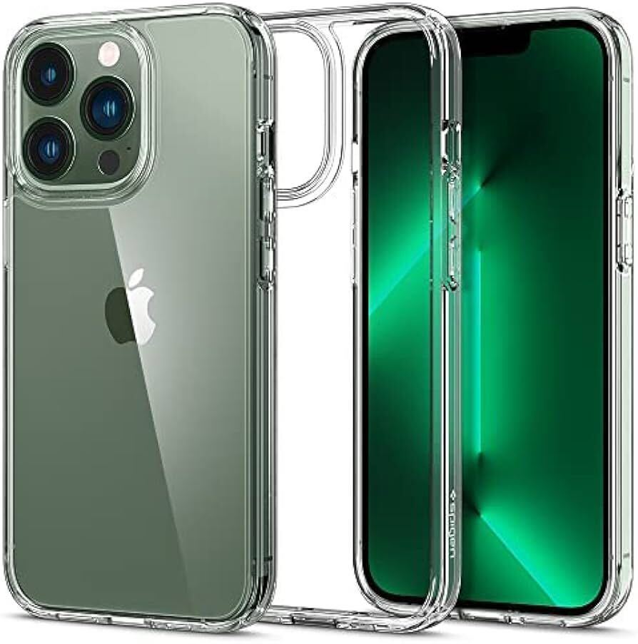 c-908 【17年社歴の技術力】Spigen iPhone13Pro ケース クリア 衝撃吸収 米軍MIL規格取得 透明 バンパーケース 耐衝撃 すり傷防止 黄変抑制_画像1