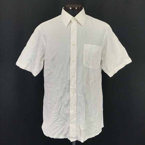 Made in Japan★LANVIN Collection/ランバン★半袖シャツ【Mens size -41/L/白/White】Tops/Shirts◆BH239_画像1
