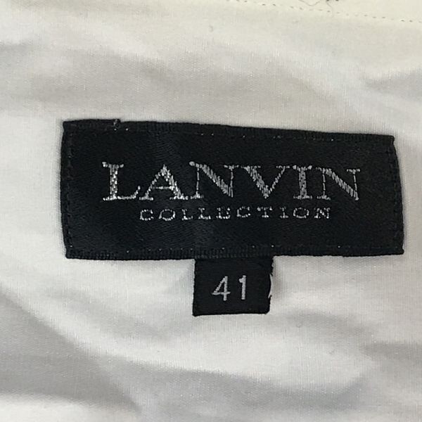 Made in Japan★LANVIN Collection/ランバン★半袖シャツ【Mens size -41/L/白/White】Tops/Shirts◆BH239_画像5