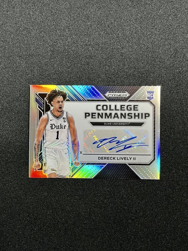 【RC】 Dereck Lively II デレック・ライブリー2世 2023-24 Panini Prizm DP Silver Rookie Auto 直筆サイン NBA マーベリックス_画像1