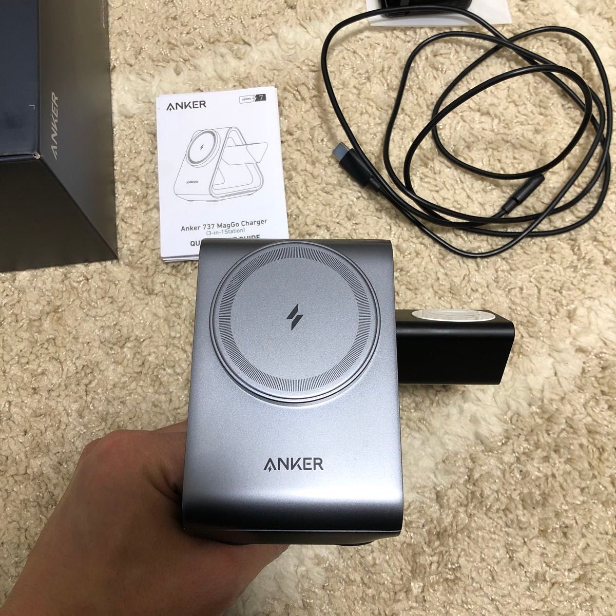 Anker 737 MagGo Charger 3-in-1 Station マグネット式 3-in-1ワイヤレス充電ステーション