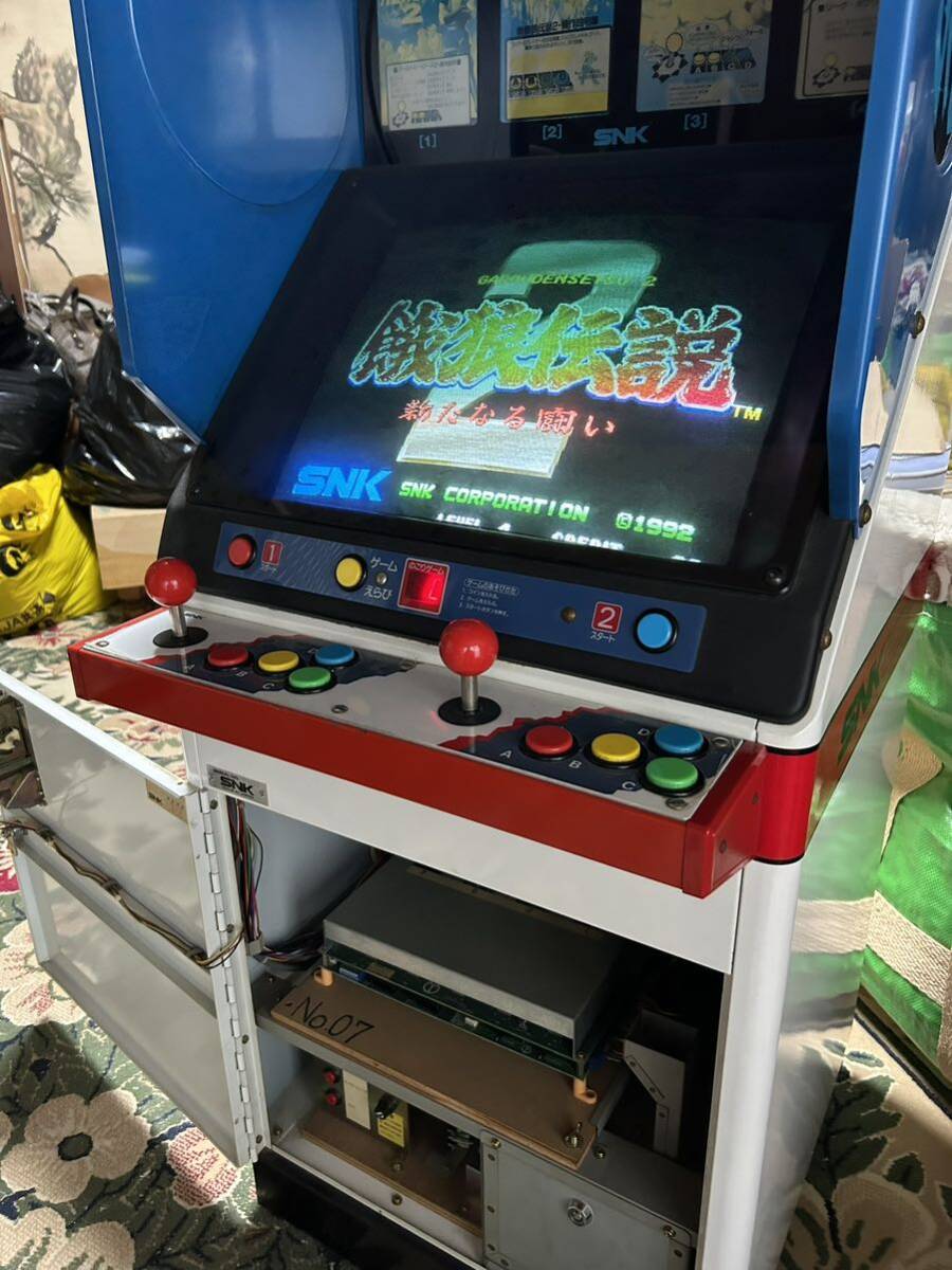 エスエヌケイ/SNK MVS筐体 SC-19 動作確認済 ネオジオ NEO GEO アーケードゲーム レトロ カセット 4本付 正規品 MVS 動作良好の画像1