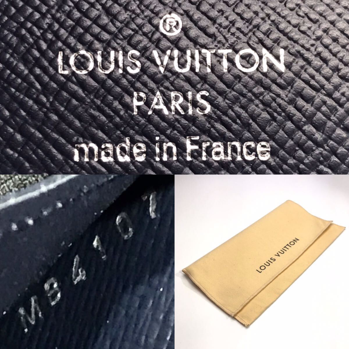 ★極美品／超希少★LOUIS VUITTON ルイヴィトン タイガ ポルトフォイユ・ブラザ ハワイアン・プリント ボレアル／ネイビー 長財布 M30161_画像9