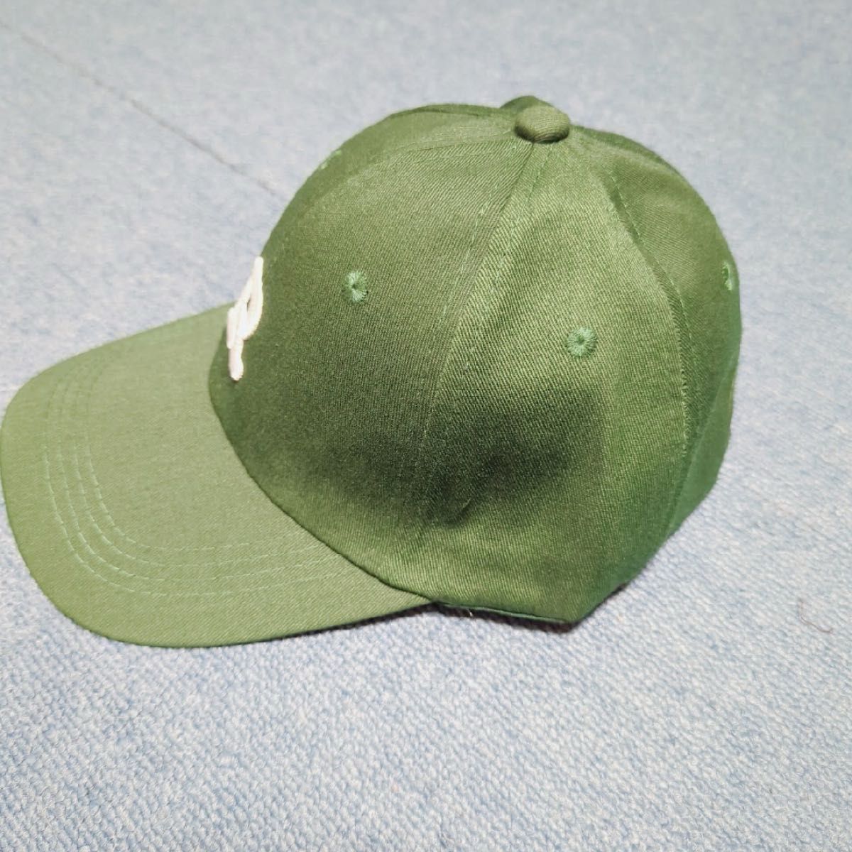レディース 帽子 キャップ カジュアル シンプル 韓国 ロゴグリーン