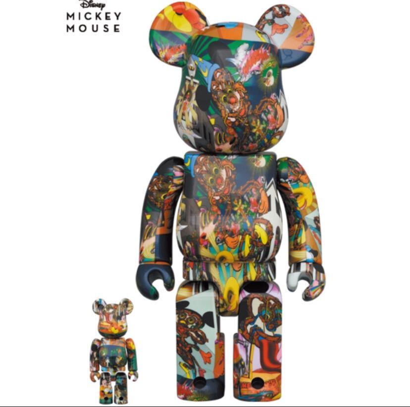 BE@RBRICK 田名網敬一 MICKEY MOUSE 100％ & 400％ ベアブリック ミッキーマウス_画像1