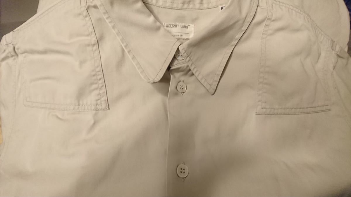 初期 1998 Helmut Lang jeans worker shirt millitaly ミリタリーパッチ 半袖 シャツ_画像3