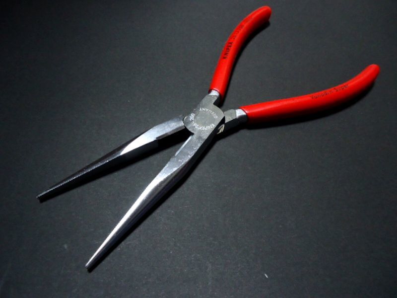 KNIPEX クニペックス カッター付き平丸型プライヤー 2613-200 先長ラジオペンチ の画像4