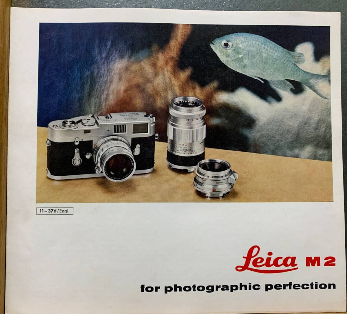 ライカ Leica M2 オリジナル カタログ 1963年 英語版 三開き裏表 デッドストック 大変貴重 _画像1