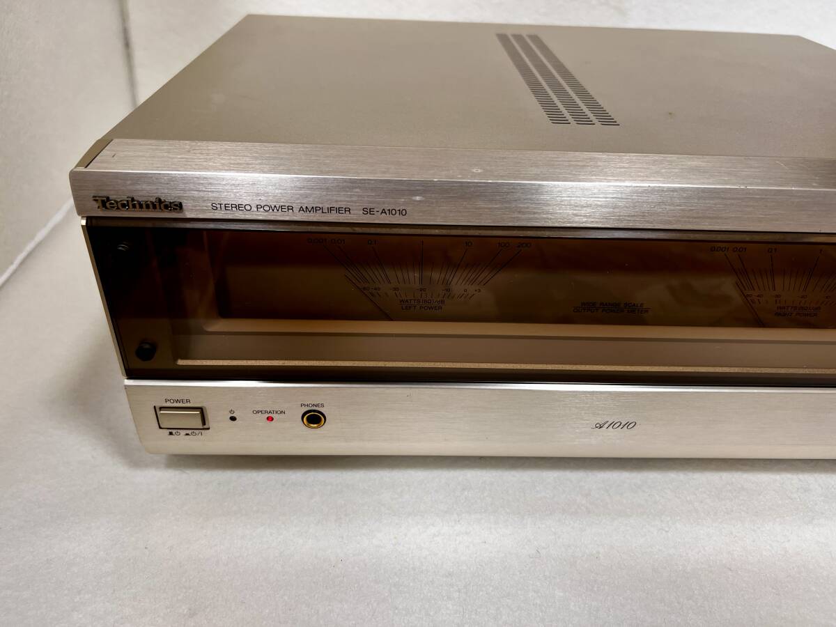 Technics SE-A1010 ステレオ パワーアンプ テクニクス 動作確認済 メーターランプ確認済 中古　その１_画像4