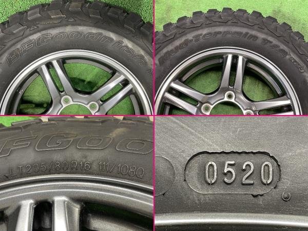 JB23W ジムニー ランドベンチャー 純正ホイールセット 5.5J ＋22 LT205/80R16 BF Goodrich Mud-Terrain T/A KM3 ※個人宅発送不可_画像10