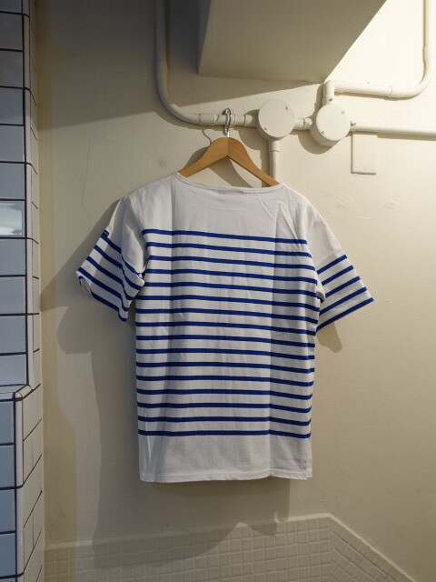 セントジェームス Tシャツ ボーダー ボートネック 美品 サイズML 白青の画像5