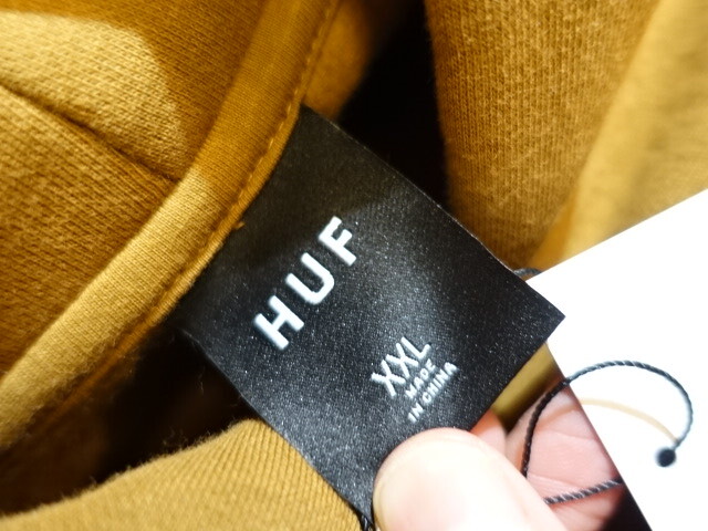 huf スウェット　パーカー　未使用　茶　サイズＸＸＬ　定価19800円　大きいサイズ_画像5