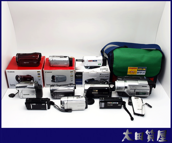138)質屋 【同梱不可】ビデオカメラ/8ｍｍムービー まとめ 11点 SONY HDR-CX270V CX500V Canon iVIS HFR30 HFM41 動作品有 ジャンク 1円～の画像1