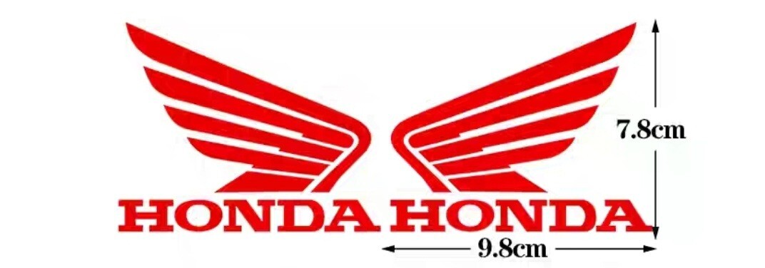 Hondaホンダ 金色 防水リフレクター ステッカー左右計2枚ウィングマーク本田 シールオートバイク原付翼の画像6