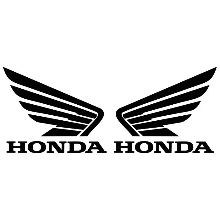 期間特価 ホンダ黒HONDAブラック エンブレム ステッカー ウィングマーク本田左右2枚セット ウイング ウィングステッカーSET バイクの画像1