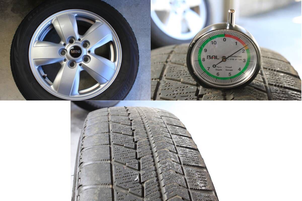 BMW ミニ MINI F55 F56 F57 15インチ 純正ホイール付きスタッドレスタイヤ 175/65R15 ブリジストンVRX　中古品４本_画像6