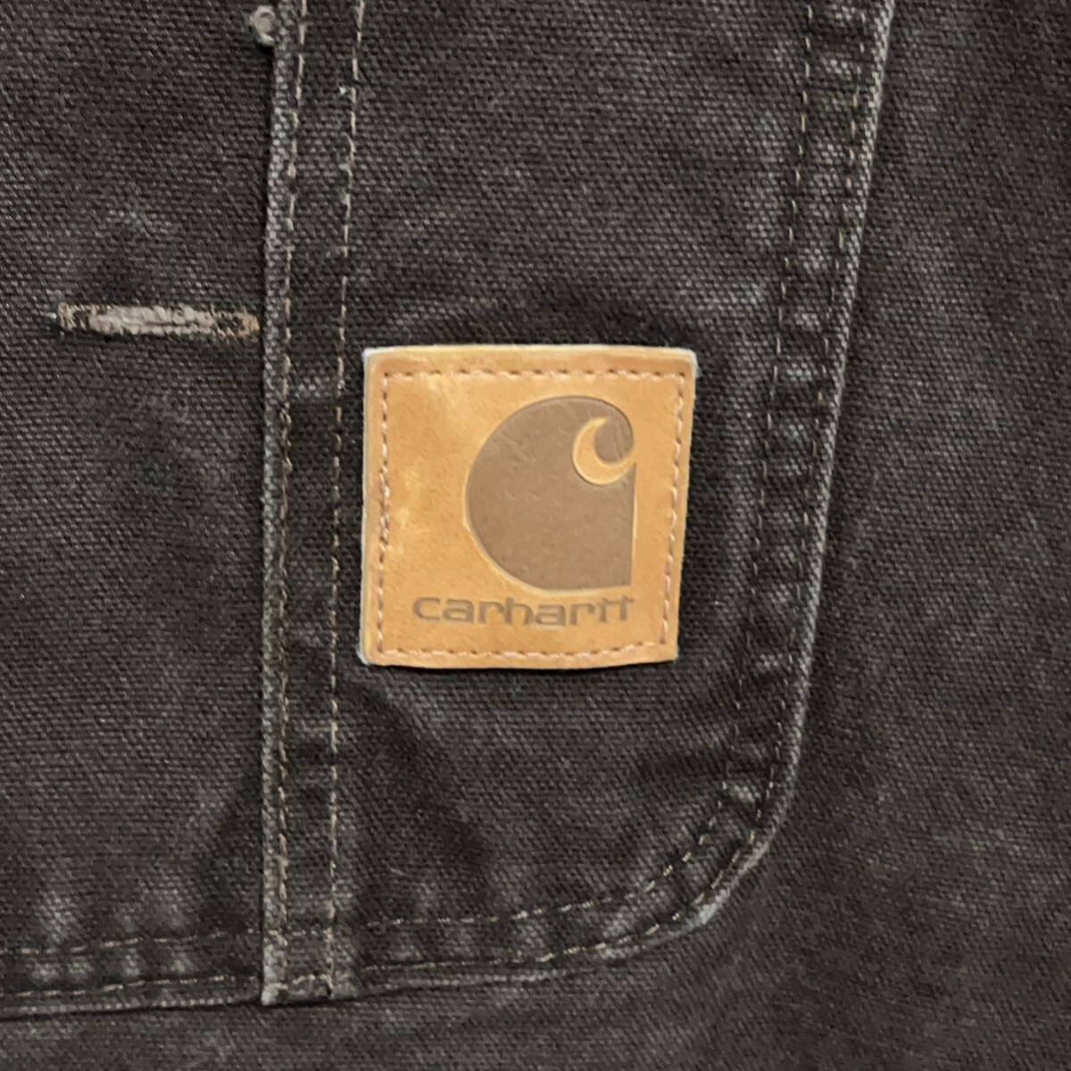 M8 Carhartt w38 America old clothes Mexico made Duck Work overall working clothes dark brown Vintage Carhartt 1 jpy men's 