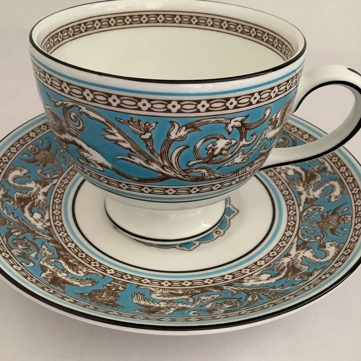 フロレンティーンターコイズ カップ&ソーサー 3客セットWEDGWOOD ウェッジウッド _画像5