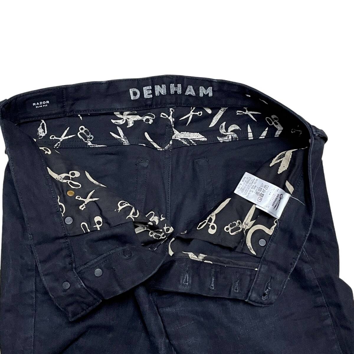 ■DENHAMデンハム RAZORスリムフィット ストレートパンツ/W34L34■CandianiDENIM_画像7