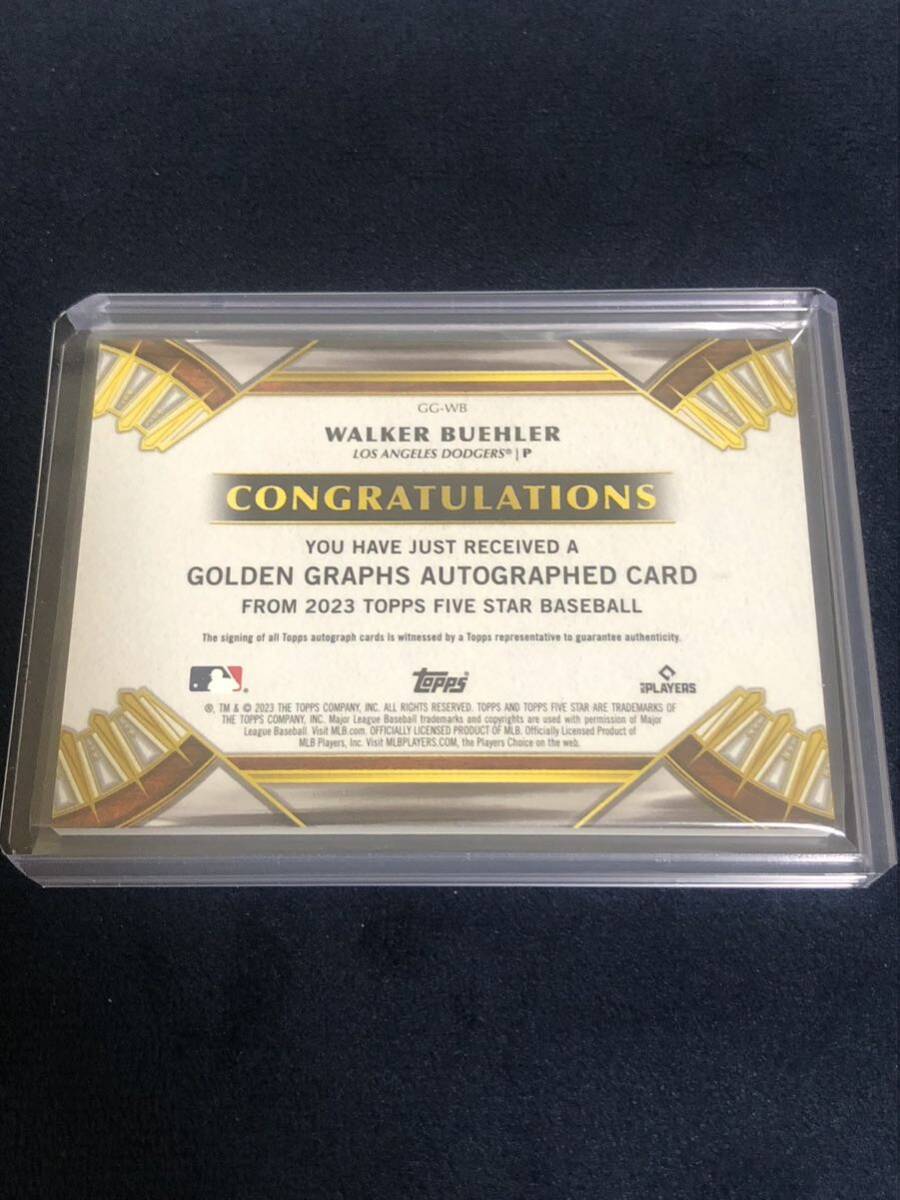 20枚限定！topps five star 2023 ウォーカー ビューラー 直筆サインカード ゴールデングラフ GOLD AUTO ドジャース 大谷翔平 山本由伸 同僚の画像2